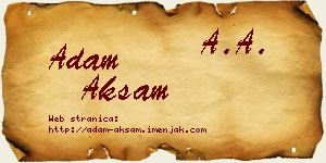 Adam Akšam vizit kartica